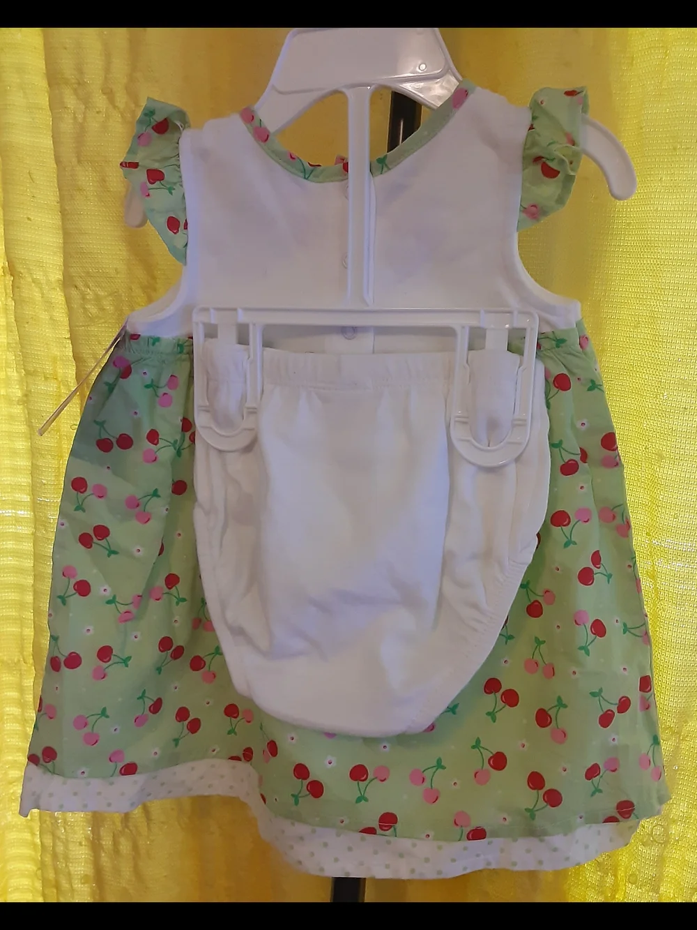 Carter's Cherry Print Baby Dress - Green & White